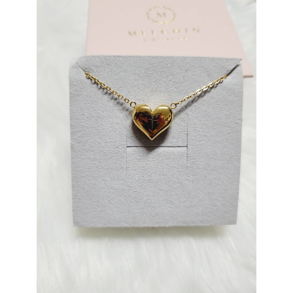 Electrocardiogram Hearts Necklace 18"